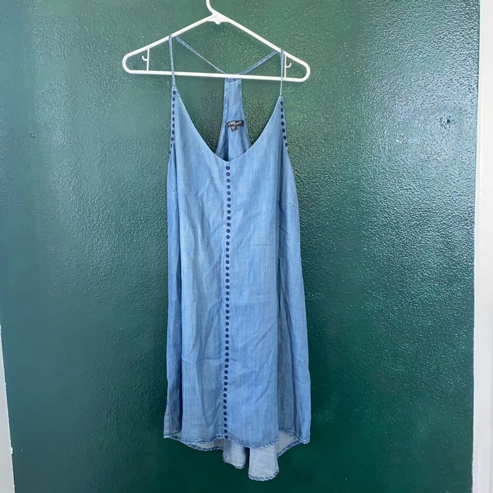 High low denim dress.